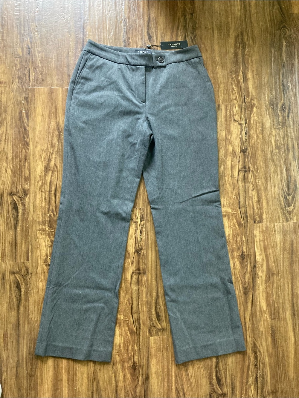 Talbots Signature Bootcut Dress Pants Charcoal Gray Women’s Size 10P NWT